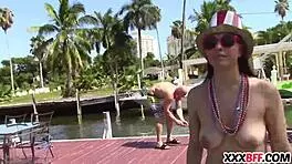 teen group sex on independence day with lesbian and bisexual actions involving big cocks