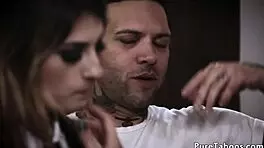 Watch this cute stepdaughter deepthroat and get plowed in missionary.