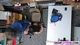 Sneaky Officer Punishing Gal Shoplifter