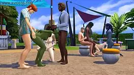 Massive animated orgy with wild sexual banging