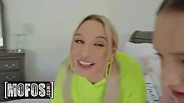 Abella Danger and Izzy Lush Share Lucas Frost in Movie Night Threesome