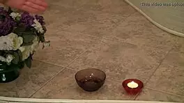 The beautiful brunette virgin gets her whole body oiled and massaged for the first time