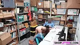 Horny officer gets punished by burglar with monster cock