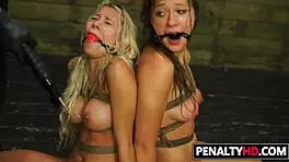 humiliation unfolds for bibi miami and callie calypso. tied up in florida for kinky domination.