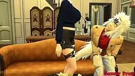 Anime ecchi cap 8 jiraiya fucks bulma in front of everyone 😏