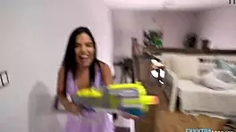 Horny Teen Brunette Summer Col Hammered by Danny Steele in Fat Old Natural Tits and Pussy Licking