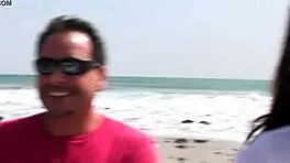 old man enjoys young brunette amateurs in intimate session