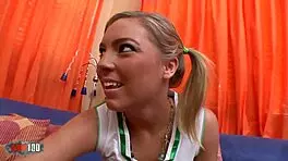 cheerleaders get drilled hard by their coach after practice in wild locker room action