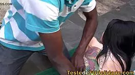 Rich black man fucks young european nympho neighbor in amateur scene.