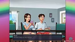 Ride that monster dildo to orgasm in Summertime Saga!