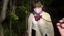 honoka sneaks out for pet play blowjob and orgasms