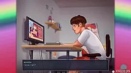 Ride that monster dildo to orgasm in Summertime Saga!