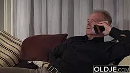 Natural Teen Takes Grandpa Cock In Pussy