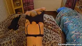 christina teen giving blowjob with glasses 😍