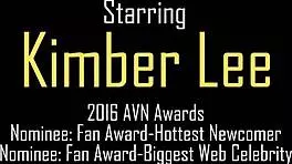 Pretty teen 18+ kimber lee crams cunt with a purple dildo and more