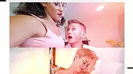 Stepsister says, 'Spunk my mouth with that monster cock.'