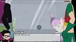 18Titans Episode 13 - Raven Delivers Intense Handjob in Anime Action