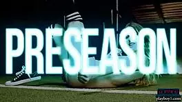 Sexy black teen 18+ strips and rips clothes during intense gym workout.