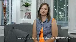 thick beauty sandra bulka shows her virgin pussy for first time