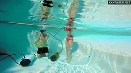 Group sex underwater with Eva Sasalka hides public orgy secrets