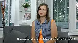 thick beauty sandra bulka shows her virgin pussy for first time