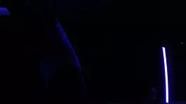 Carrie B feels intense emotions during blacklight sex