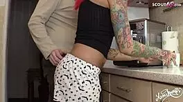 Old Scout69 User Enjoys Anni Angel Bent Over In Kitchen