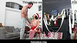 Unwrap that tiny teen christmas gift for some fun.