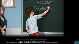 i watch the teen bookworm get a cumshot in the library during summertime saga