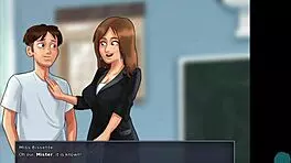 i watch the teen bookworm get a cumshot in the library during summertime saga