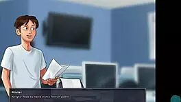 i watch the teen bookworm get a cumshot in the library during summertime saga