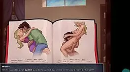 i watch the teen bookworm get a cumshot in the library during summertime saga