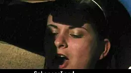 Teen experiences orgasm during BDSM bondage session with toys.