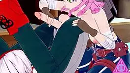 mei hatsume and shoto todoroki get wild in koikatsu hentai with blowjobs and cumshots