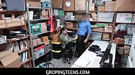 Slutty babe loves groping and fucking more than stealing!