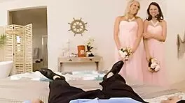 VRbangers Bridesmaids Mia Malkova & Riley Reid Seduce Groom in Wild Threesome