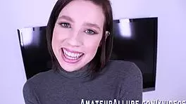 Arietta Adams and Grae Stoke are giving these amazing POV blowjobs, and it's all captured in close-up