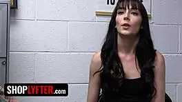 Shoplyfter teen 18+ caught by officer, pounded hard in backroom