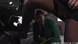 Submissive Japanese Teen Eats Cum In Car During Deepthroat Session