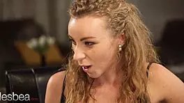 Lesbea tiny 18-year-old Tina takes French oral lesson with lesbian tutor Angel Emily, focusing on shaved pussy and heels.