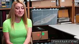 Chubby Cop Spots Teen In Uniform Fun