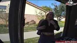 blonde student picked up for car fuck 😜