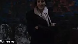 zarinas indian teen 18+ flashing pussy while oriental babes finger outdoors