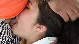 Petite Asian Slut Gives Blowjob and Gets Bent Over for Shaved Pussy Fuck Without Condom Cumshot