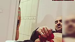 My friend's wife catches me smelling her panties