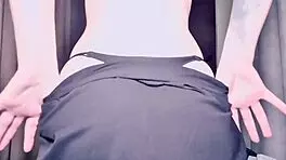 Devil watches Kobeni fuck three cocks for freedom, ending in pussy creampie