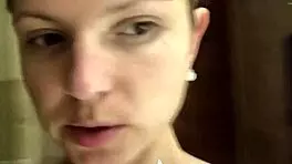 Young Blonde Feeling Horny Riding Cowgirl on Webcam at Hotel