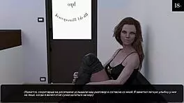 Ebony whore with small tits plays sexy hentai game interview