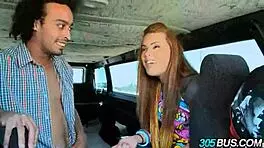 Intriguing Redhead Amateur Blowjob In Public Car Leads To Humiliating Sex