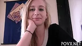 I seduced petite teen Brynn Tyler into giving me a blowjob, then fucked her pussy hard in POV, it was rough and intense